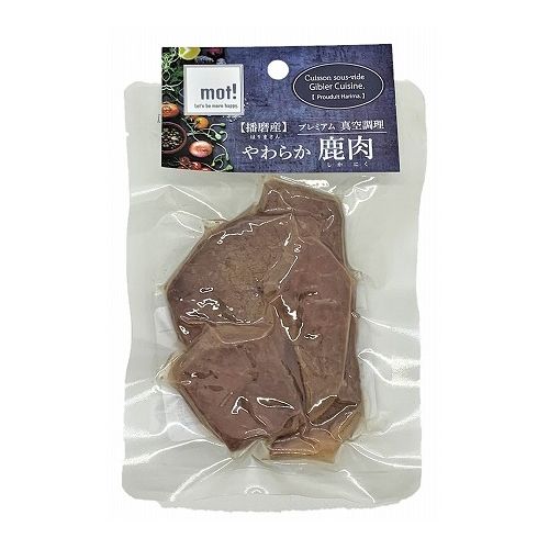 【取り寄せ品のご注意事項（ご注文前にご確認ください）】・本商品は原則注文後のキャンセルはお受けできません。・本商品と他商品で同梱注文をいただき、仮に他商品が完売等でご用意できない場合でも本商品は発送させていただきます。・本商品を複数（2点以上）注文いただき、完売等で注文数のご用意できない場合でもご用意できた数量は発送させていただきます。【商品説明】商品説明・新鮮な播磨産鹿肉100％を真空調理。・大型犬から小型犬まで、食べやすいサイズをラインナップ。・お手軽な食べきりサイズ。手作りフードやドライフードへのトッピング、ご褒美にも。・高タンパク、低カロリー、ミネラル豊富 でペットに最適。・原材料(成分)国産鹿肉・賞味／使用期限(未開封)※仕入れ元の規定により半年以上期限の残った商品のみ出荷致します・原産国または製造地日本・保存方法別途パッケージに記載・メーカー名株式会社 FLF【送料について】北海道、沖縄、離島は送料を頂きます。