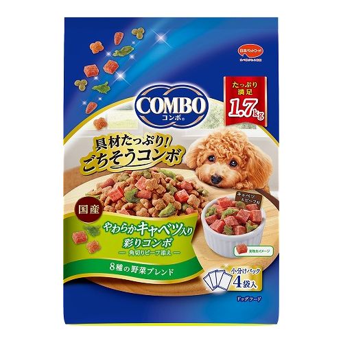 日本ペットフード コンボ やわらかキャベツ入り彩りコンボ 1.7kg【ポイント10倍】
