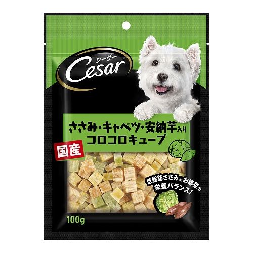 マースジャパンリミテッド シーザースナック ささみ・キャベツ・安納芋入りコロコロキューブ 100g【ポイント10倍】