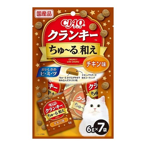 いなばペットフード CIAO クランキー ちゅ~る和え チキン味 6g×7袋【ポイント10倍】