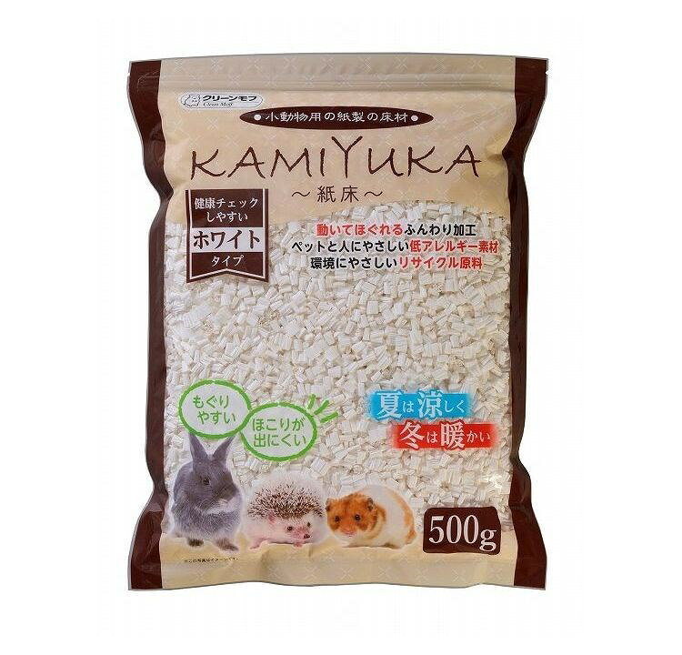 リコメン堂の【6個セット】 シーズイシハラ クリーンモフ KAMIYUKA ホワイト 500g x6 3kg 小動物用 床材 紙床 かみゆか 日本製 国産 うさぎ ハムスター ケージ ゲージ おうち 床 紙製床材【ポイント10倍】【送料無料】｜アングル3