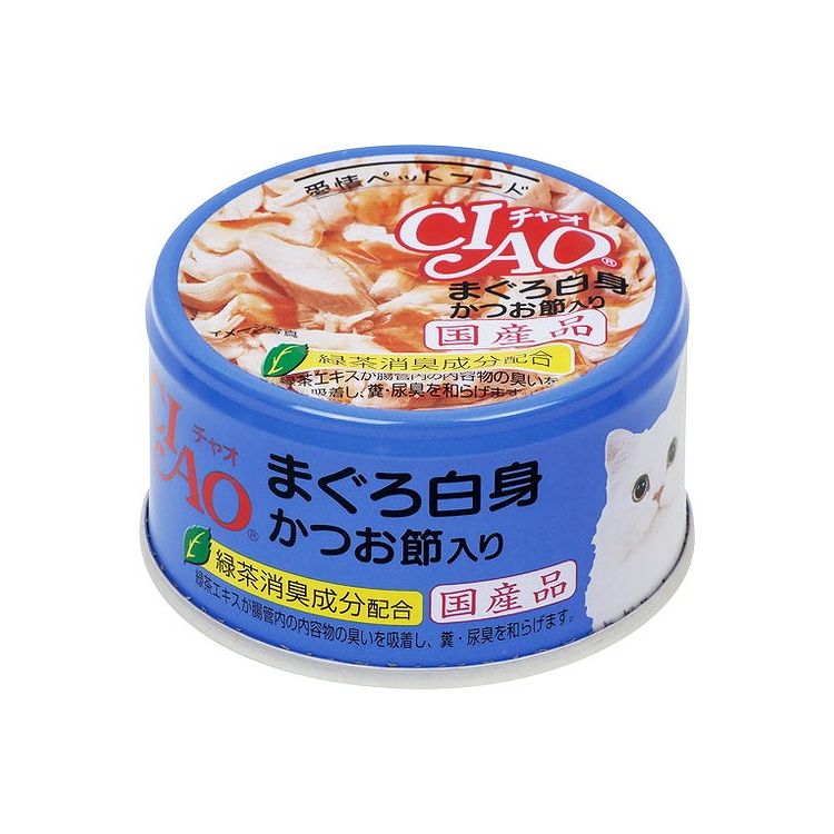 【12個セット】 CIAO まぐろ白身 かつお節入り 85g x12【ポイント10倍】【送料無料】