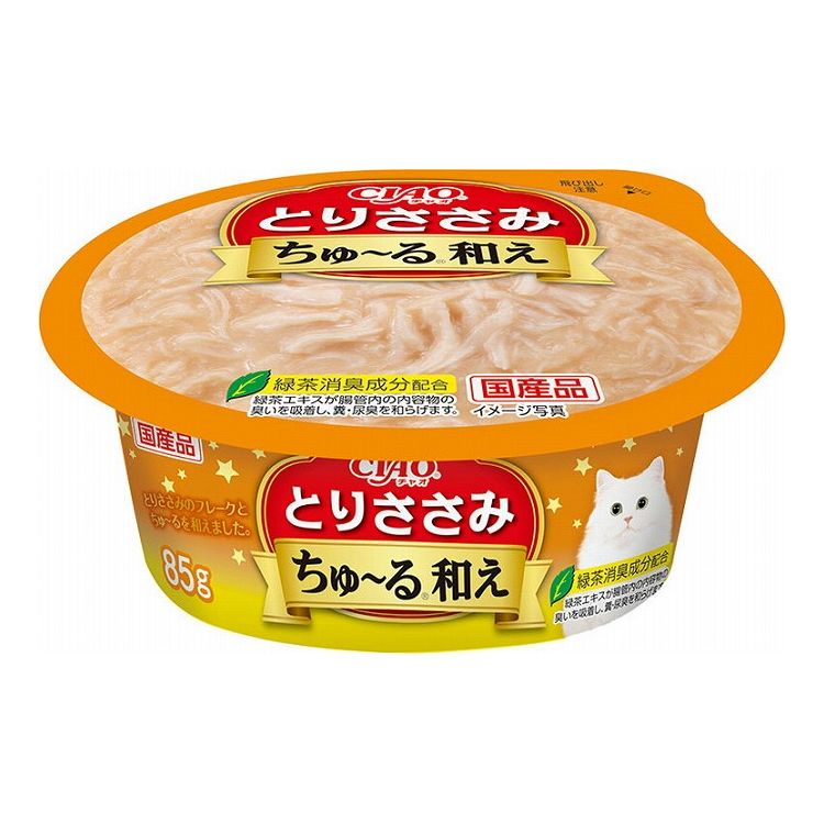 樂天商城 - 【12個セット】 CIAO ちゅ~る和えカップ とりささみ 85g x12【ポイント10倍】【送料無料】