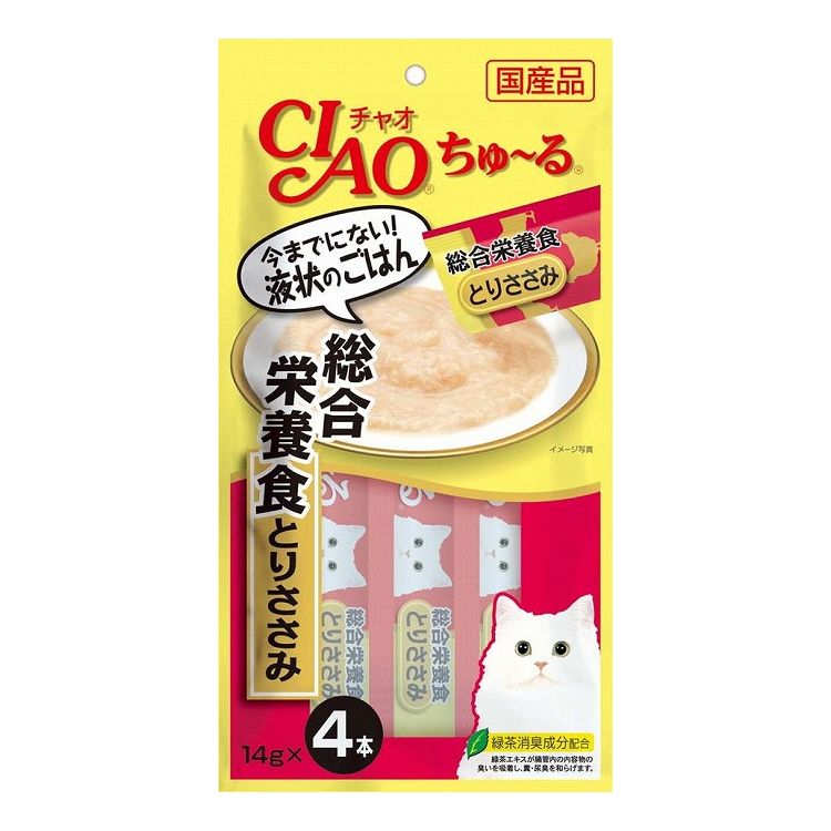 【6個セット】 CIAO ちゅ~る 総合栄養食 とりささみ 14g×4本 x6【ポイント10倍】