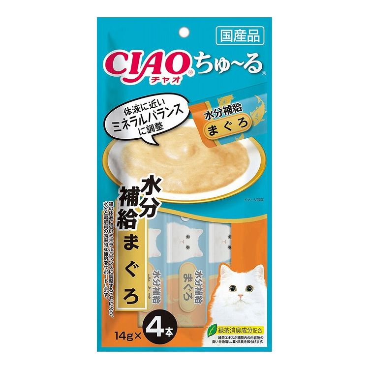 【12個セット】 CIAO ちゅ~る 水分補給 まぐろ 14g×4本 x12【ポイント10倍】【送料無料】