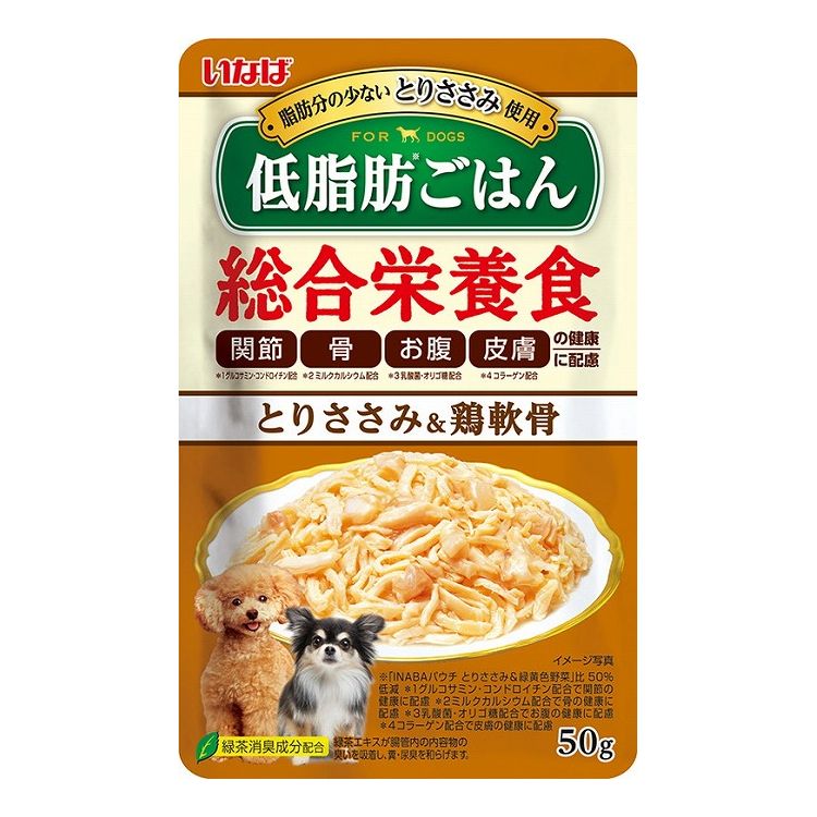 【24個セット】 いなば 低脂肪ごはん とりささみ&鶏軟骨 50g x24【ポイント10倍】【送料無料】
