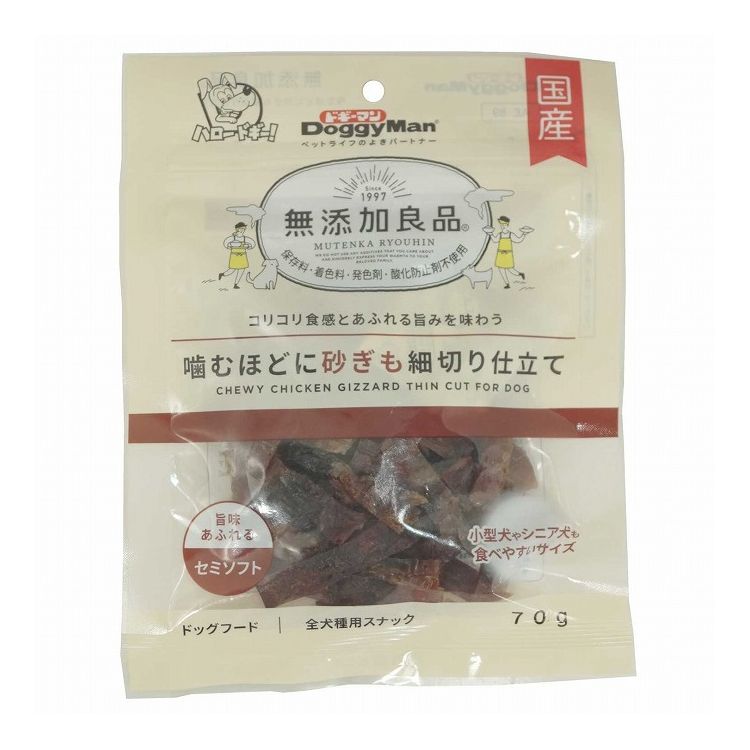 ドギーマン 無添加良品 噛むほどに砂ぎも細切り仕立て70g【ポイント10倍】