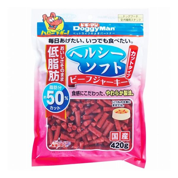 【12個セット】 ドギーマン ヘルシーソフトビーフジャーキー カットタイプ 420g x1...