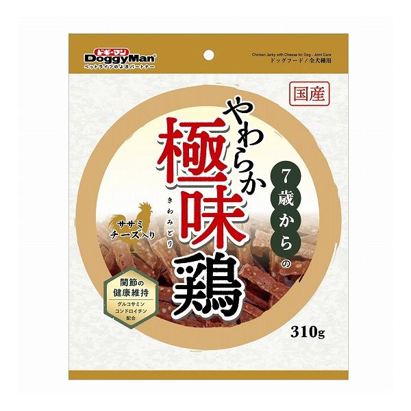 【3個セット】 ドギーマン 7歳からのやわらか極味鶏ササミチーズ入り 310g x3