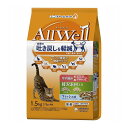 ユニチャーム AllWell 室内猫用 贅沢素材入りフィッシュ味天然小魚とささみフリーズドライ入り 1.5kg (375g×4袋)【ポイント10倍】【送料無料】