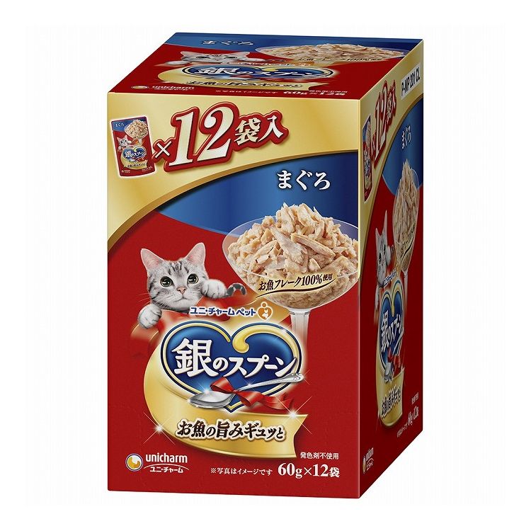 Other Wet Food - ユニチャーム 銀のスプーン パウチ まぐろ 60g×12個【ポイント10倍】