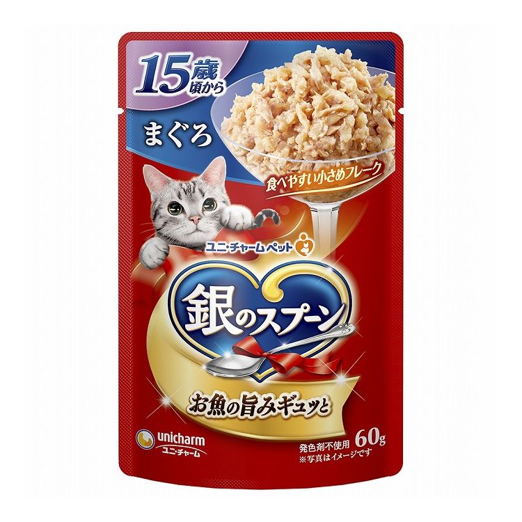 【商品説明】お魚の旨みギュッと！・たっぷりの身とうまみで抜群のおいしさを実現・ねこが大好きなやわらかゼリータイプ・15歳頃からの愛猫の健康維持を考えて、ビタミンE・B群を調整●原材料(成分)魚介類(まぐろ、かつお、フィッシュエキス)、調味料、増粘多糖類、ミネラル類(Cl、K)、ビタミン類(B1、B2、B6、B12、E)●エネルギー約25kcal/1袋●賞味／使用期限(未開封)24ヶ月※仕入れ元の規定により3ヵ月を切った商品は出荷致しません●保存方法別途パッケージに記載●原産国または製造地タイ【送料について】北海道、沖縄、離島は送料を頂きます。