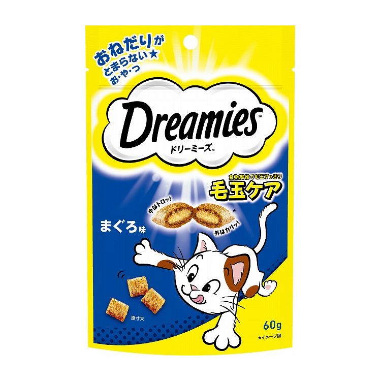 【取り寄せ品のご注意事項（ご注文前にご確認ください）】・本商品は原則注文後のキャンセルはお受けできません。・本商品と他商品で同梱注文をいただき、仮に他商品が完売等でご用意できない場合でも本商品は発送させていただきます。・本商品を複数（2点以上）注文いただき、完売等で注文数のご用意できない場合でもご用意できた数量は発送させていただきます。【商品説明】ねこちゃんのおねだりがとまらない お・や・つ外はカリッ！中はトロッ！の2層粒と、猫ちゃんが大好きなまぐろの風味たっぷりでたまらないおいしさ☆猫ちゃん大喜びのおやつ！食物繊維で毛玉もすっきり。●原材料(成分)肉類(チキンミール、牛副産物、チキンエキス、家禽ミール、ささみエキス等)、穀類(米、とうもろこし、小麦等)、油脂類、セルロース*、ビートパルプ*、植物性タンパク、魚介類(まぐろエキス等)、フラクトオリゴ糖、ビタミン類(A、B1、B2、B6、B12、D3、E、コリン、ナイアシン、パントテン酸、葉酸)、ミネラル類(Ca、Cl、Cu、Fe、I、K、Mn、Na、Se、Zn)、アミノ酸類(タウリン)、酸化防止剤(BHA、BHT、クエン酸)(*食物繊維源)●保証成分タンパク質30.0％以上、脂質17.0％以上、粗繊維8.0％以下、灰分10.0％以下、水分12.0％以下●賞味／使用期限(未開封)18ヶ月※仕入れ元の規定により3か月以上期限の残った商品のみ出荷致します。●保管方法・直射日光、高温多湿の場所をさけて保存してください。・開封後は、開封口を必ず閉じて、なるべく早く使い切ってください。また、虫が入らないように、しっかりと密封してください。●原産国タイ●メーカー名マースジャパンリミテッド【送料について】北海道、沖縄、離島は送料を頂きます。