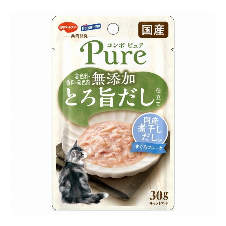日本ペットフード コンボ ピュア キャット パウチ まぐろ・国産煮干しだし入り 30g【ポイント10倍】
