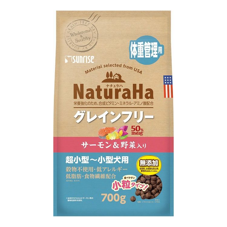 【商品説明】肉食に近い愛犬の健康を考えた穀物不使用の低アレルギーフードです。■グレインフリー(穀物不使用)穀物の消化が苦手な愛犬や穀物アレルギーの愛犬の健康維持に配慮して小麦、トウモロコシ、大豆、米、大麦を使用せず調理しています。■主原料は厳選したサーモン厳選したサーモンを主原料としてたっぷりと使用。肉本来の旨みをそのまま閉じ込め、抜群のおいしさを実現しています。■動物性主原料50％以上動物性原料の配合割合は全体の50％以上。おいしさを引き立たせると共に消化のしやすさに配慮した贅沢な食事となっています。■体重管理をサポート低脂肪に設計し、太りやすい愛犬の適切な体重の維持に配慮。食物繊維が健康なお腹の調子をサポート。〇原材料(成分)サーモン、サーモンミール、ニシンミール、エンドウマメ、ヒヨコマメ、ポテト、エンドウマメタンパク、チキンオイル、粉末セルロース、ビートパルプ、植物性油脂、エンドウマメ繊維、亜麻仁、フィッシュオイル、さつまいも、にんじん、乾燥卵、チコリ、ブルーベリー、クランベリー、乳酸菌、グルコサミン(カニ由来)、サメ軟骨抽出物(コンドロイチン含む)、ナチュラルフレーバー、ミネラル類(P、Ca、Na、Cl、K、Fe、Zn、Cu、Se、Mn、I)、ビタミン類(コリン、E、ニコチン酸、A、B1、K3、B6、パントテン酸、B2、B12、D3、葉酸、ビオチン)、アミノ酸類(メチオニン、タウリン)、酸化防止剤(ミックストコフェロール、ローズマリー抽出物)、酸味料、ユッカ抽出物〇賞味／使用期限(未開封)18ヶ月※仕入れ元の規定により3か月以上期限の残った商品のみ出荷致します。〇保管方法高温、多湿、日光をさけて保存してください。本製品は自然由来の酸化防止剤を使用しています。開封後は開封口を必ず閉めて、なるべく早くお与えください。〇原産国アメリカ〇メーカー名株式会社 マルカン サンライズ事業部【取り寄せ品のご注意事項（ご注文前にご確認ください）】・本商品は原則注文後のキャンセルはお受けできません。・本商品と他商品で同梱注文をいただき、仮に他商品が完売等でご用意できない場合でも本商品は発送させていただきます。・本商品を複数（2点以上）注文いただき、完売等で注文数のご用意できない場合でもご用意できた数量は発送させていただきます。【送料について】北海道、沖縄、離島は送料を頂きます。