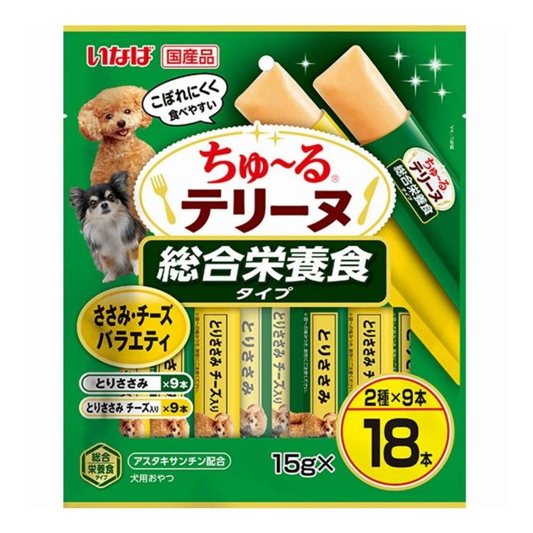 いなば ちゅ~るテリーヌ 総合栄養食タイプ ささみ・チーズバラエティ 15g×18本【ポイント10倍】