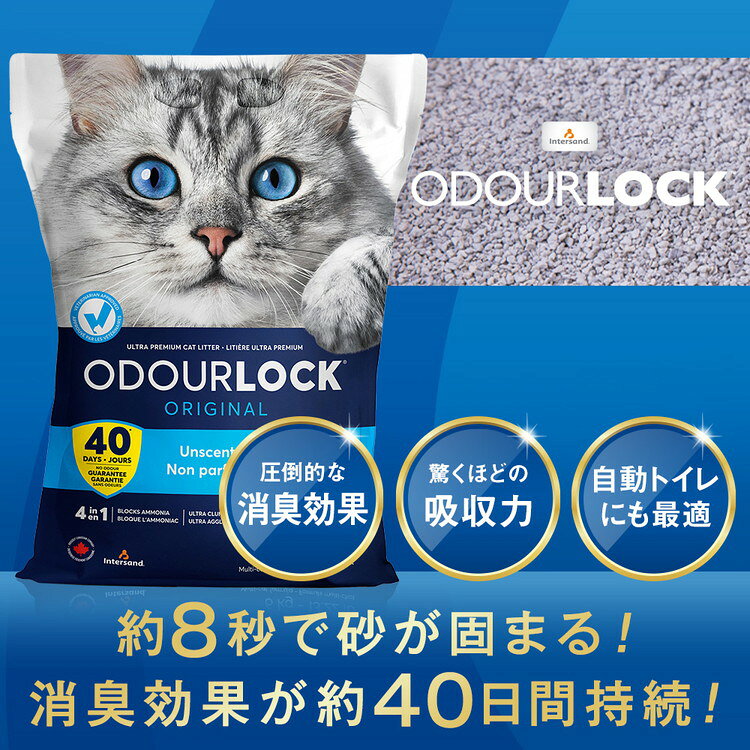 リコメン堂の【6個セット】 ペットプロ 猫砂 鉱物系 オードロック 6kg 消臭 吸収 固まる 鉱物 ネコ砂 猫用 トイレ 砂 odourlock【ポイント10倍】【送料無料】｜アングル2