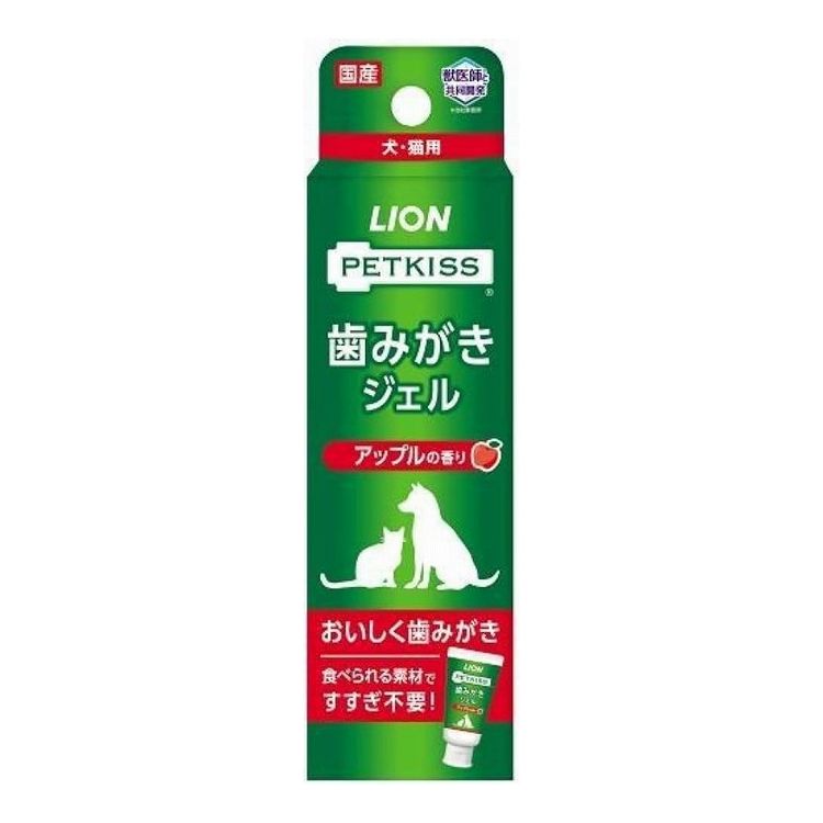 ライオンペット PETKISS 歯みがきジェル アップルの香り 40g【ポイント10倍】