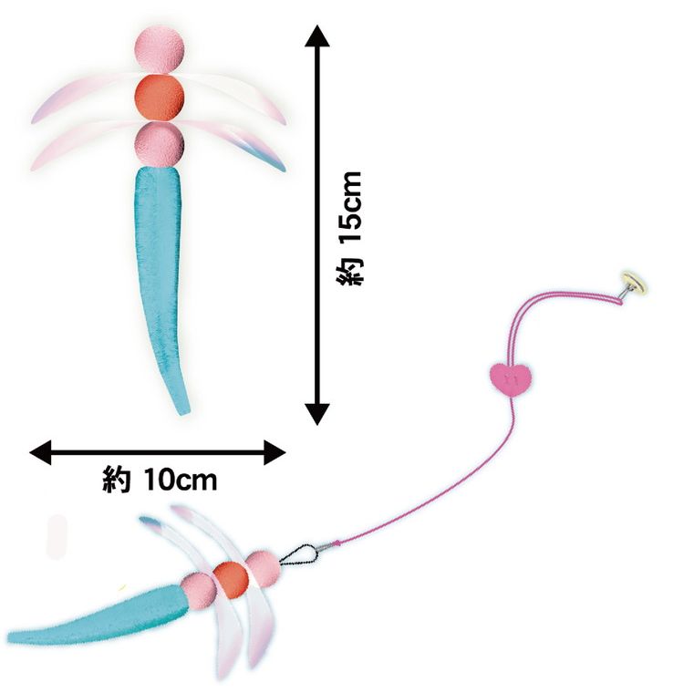 【4個セット】 ドギーマン キャティーマン じゃれ猫 天井ぶらぶら猫じゃらし クリオネ【ポイント10倍】 2