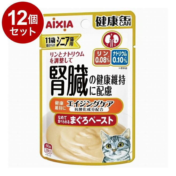 Mature Cat - 【12個セット】 アイシア 健康缶パウチ シニア猫用 エイジングケア 40g【ポイント10倍】