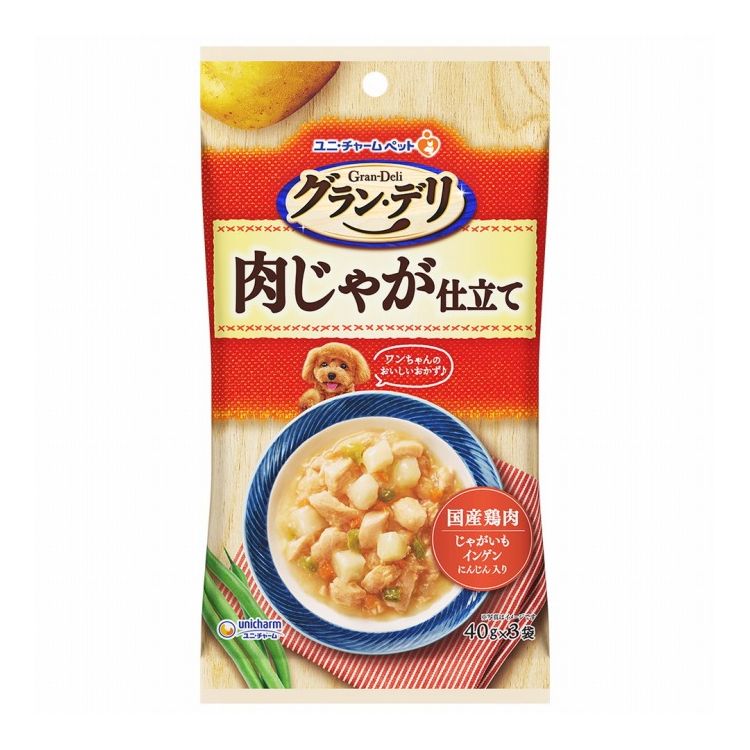 ユニチャーム グランデリ パウチ 肉じゃが仕立て 40g×3袋【ポイント10倍】