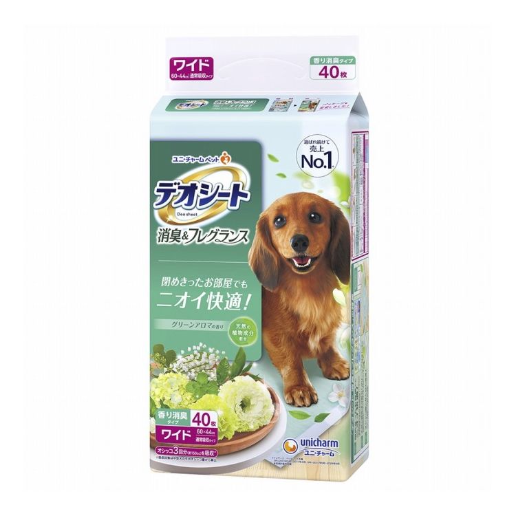 ユニチャーム デオシート 消臭&フレグランス グリーンアロマの香り ワイド 40枚【ポイント10倍】