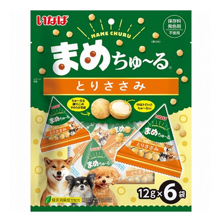 いなばペットフード まめちゅ~る とりささみ 12g×6袋【ポイント10倍】