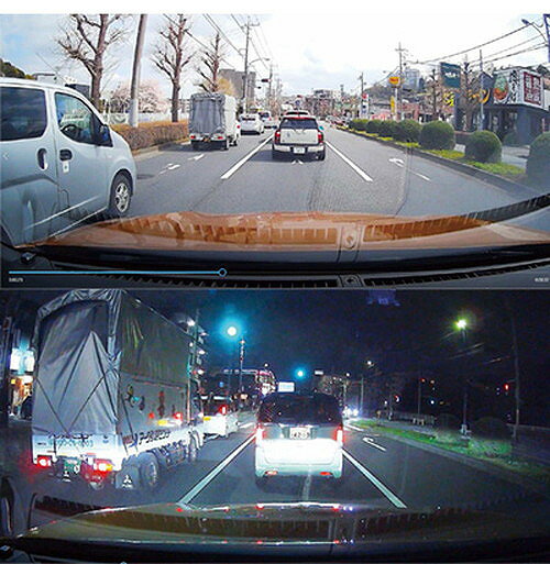 前後2カメラフルハイビジョンドライブレコーダー 1080p 1920×1080 録画 リアカメラ 走行中 鮮明(代引不可)【送料無料】