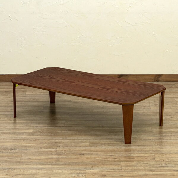 折脚テーブル 約120×60cm ホワイト(WH) 完成品【代引不可】