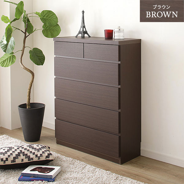 頑丈薄型チェスト/収納棚 【4段 幅60cm ナチュラル木目調 】 奥行30cm 日本製 『ウスピッタ』 【完成品】 転倒防止具付き (代引不可) [3]