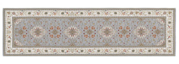 イタリア製 ジャガード織り マット イスタ 65x240cm 玄関マット キッチンマット 長方形 四角形 おしゃれ シェニール柄 アンティーク 洗える 丸洗い マルチマット(代引不可)【送料無料】