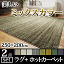 ホットカーペット カバー 洗える ミックスカラーホットカーペット・カバー 〔ルーナ〕 3畳(250x200cm)(代引不可)【ポイント10倍】【送料無料】【smtb-f】