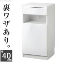 配線 収納付き リビング キャビネット ロビン 白 キャビネット 幅40 コンパクト 奥行き37.5 収納 カウンター 北欧 アンティーク(代引不可)