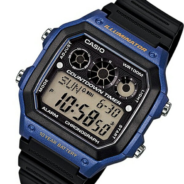 カシオ CASIO ベーシック デジタル メンズ 腕時計 時計 AE-1300WH-2A ブラック【inte_D1806】