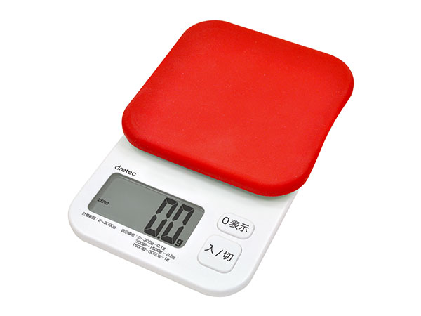 ドリテック DRETEC デジタル スケール クイニー 3kg レッド KS-355RD