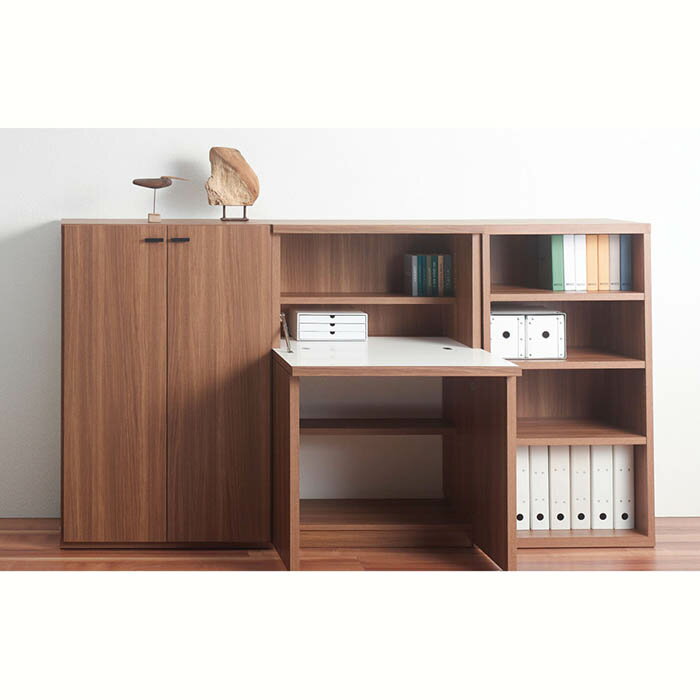 本州・四国は開梱設置無料 フナモコ 小型ライティングデスク 【幅74.3×高さ113.8cm】 ホワイトウッド KDS-74D (代引不可)【送料無料】