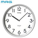 MAG 掛け時計 壁掛け時計 グリーン購入法適合商品 電波時計 アナログ 電池寿命5年 防災 安全 プラスチック オフィス 事務所 工場 倉庫 31.0cm シルバー エコグリン W-804 SM-Z ノア精密【ポイント10倍】【送料無料】