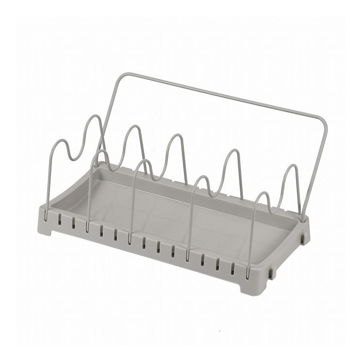 日本製 引き出し用 鍋 フライパン ラック 仕切り5本付 ワームグレー LD-237 Style Storage(代引不可)【..