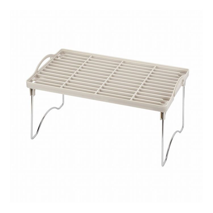 日本製 シンク下 キッチンラック 積み重ね棚 足折れ式 ストック棚 ワームグレー LD-249 Style Storage(..