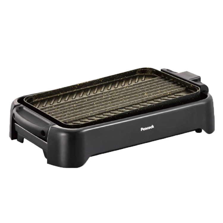 ピーコック魔法瓶 両面グリルプレート 1200W ブラック WFV-12【送料無料】