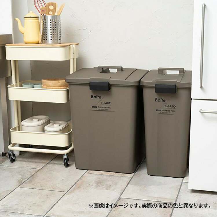 天馬 ゴミ箱 フタ付き 45L 屋外 ワンタッチ開閉 ブラック 幅32×奥行40×高さ65cm ELB-TOP45 Boite e-LABO タッチオープンペール【送料無料】 [3]