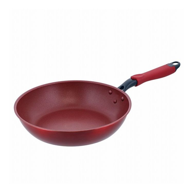 Ih/Gas Compatible - ベストコ フライパン 28cm レッド IH対応 NM-103 デリシャスサインエボルト【送料無料】