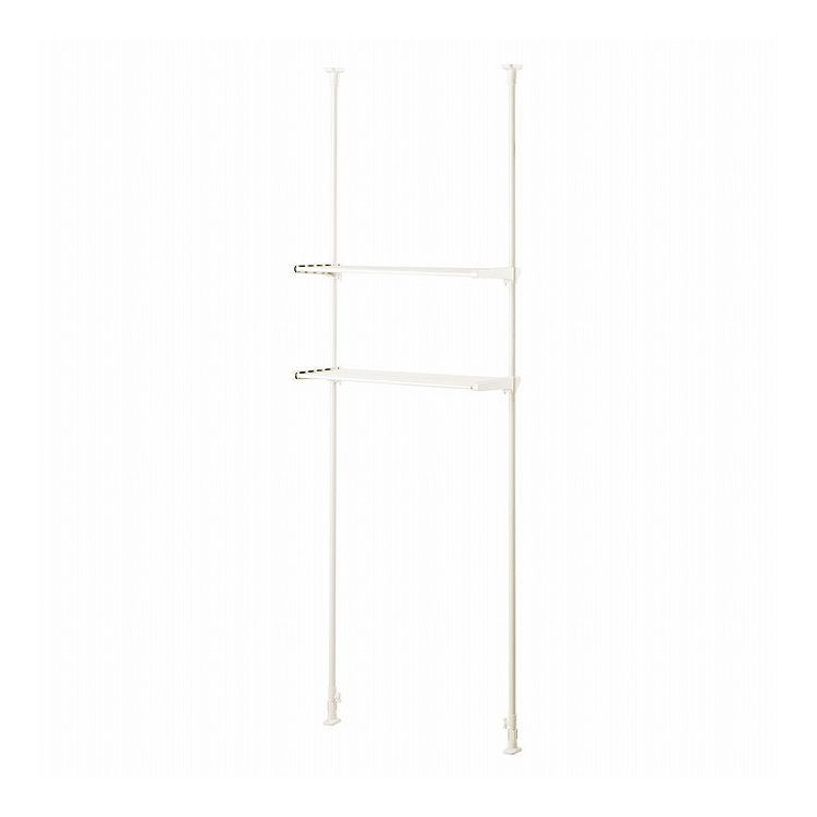 ベストコ 洗濯機ラック 突っ張り 伸縮式 防水パン ランドリーラック 収納 ライトグレー NY-294【送料無料】