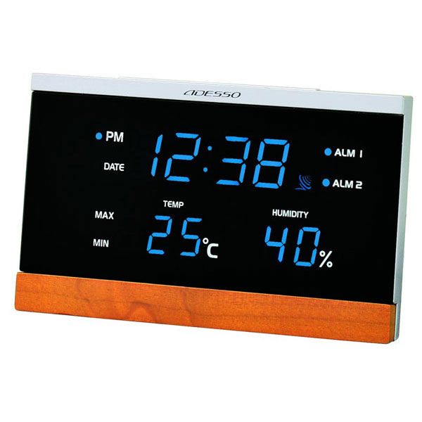 LED温湿度電波時計 C-8344 LED温湿度電波時計 C-8344/20点入り(代引き不可)【ポイント10倍】