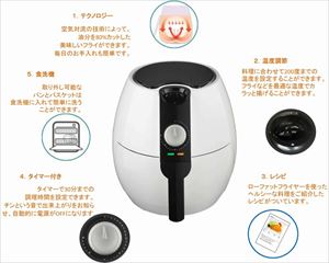 ローファットフライヤー 【Low-Fat fryer】SY-020S SY-020S(ホワイト)/4点入り(代引き不可)【送料無料】【ポイント10倍】