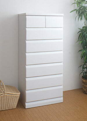 Step Drawer - 完成品 日本製 桐チェスト 7段 幅60 収納 引き出し たんす 桐たんす 衣類収納 白 ホワイト 七段 組立不要 棚 チェスト 和室 リビング【送料無料】