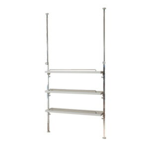 日本製 カウンター上 収納 スリム スパイス ラック 三段 3段 ホワイト 白 つっぱり つっぱり棚 ランド..