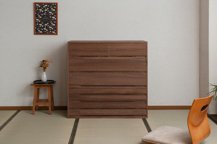 桐心 桐ケース 7段 幅100.5 ブラウン 茶 衣装ケース 桐タンス チェスト 桐衣装箱 押入れ クローゼット 桐たんす 保管庫 保管ケース 竹炭シート 着物 衣類収納 洋服(代引不可)【送料無料】 [2]