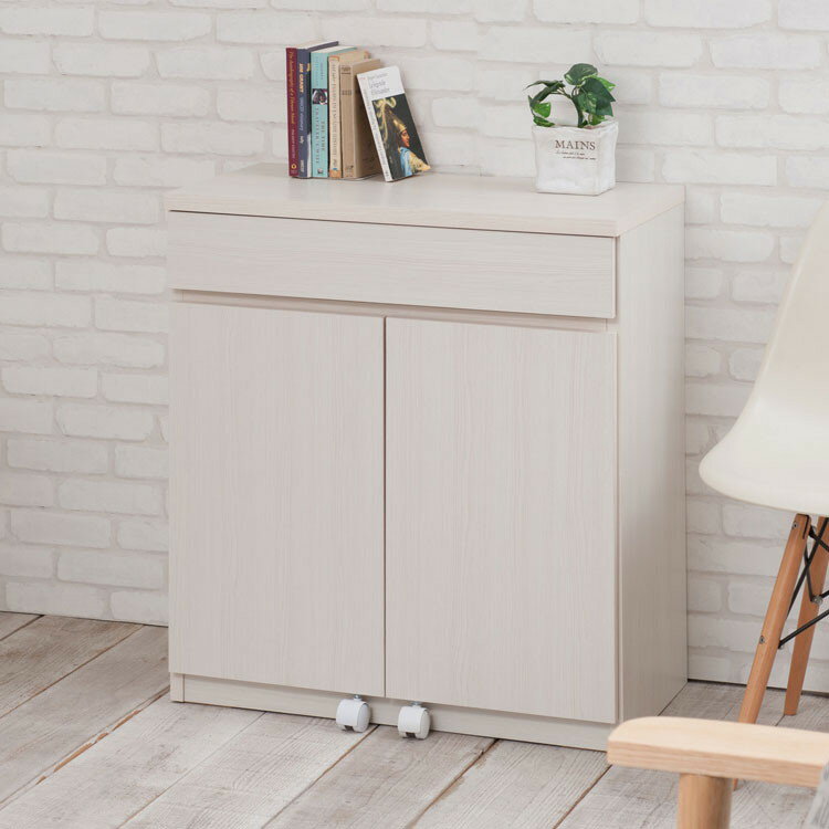 SQUARE キャビネット 幅70 ホワイト ハイ PCデスク ディスプレイ リビング 木製 パソコンデスクPC スク..