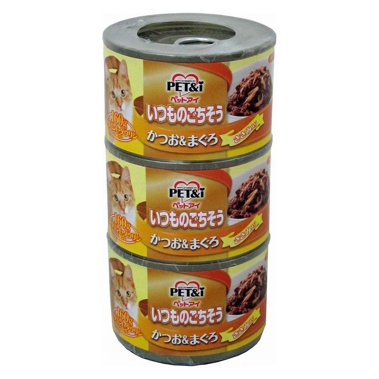Mature Cat - ペットアイ いつものごちそう かつお&まぐろ ささみ入り 160g 3パック ペットフード おやつ